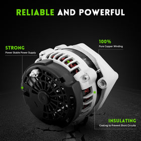 WAGSON alternator beside ruler showing compact size and fitment dimensions