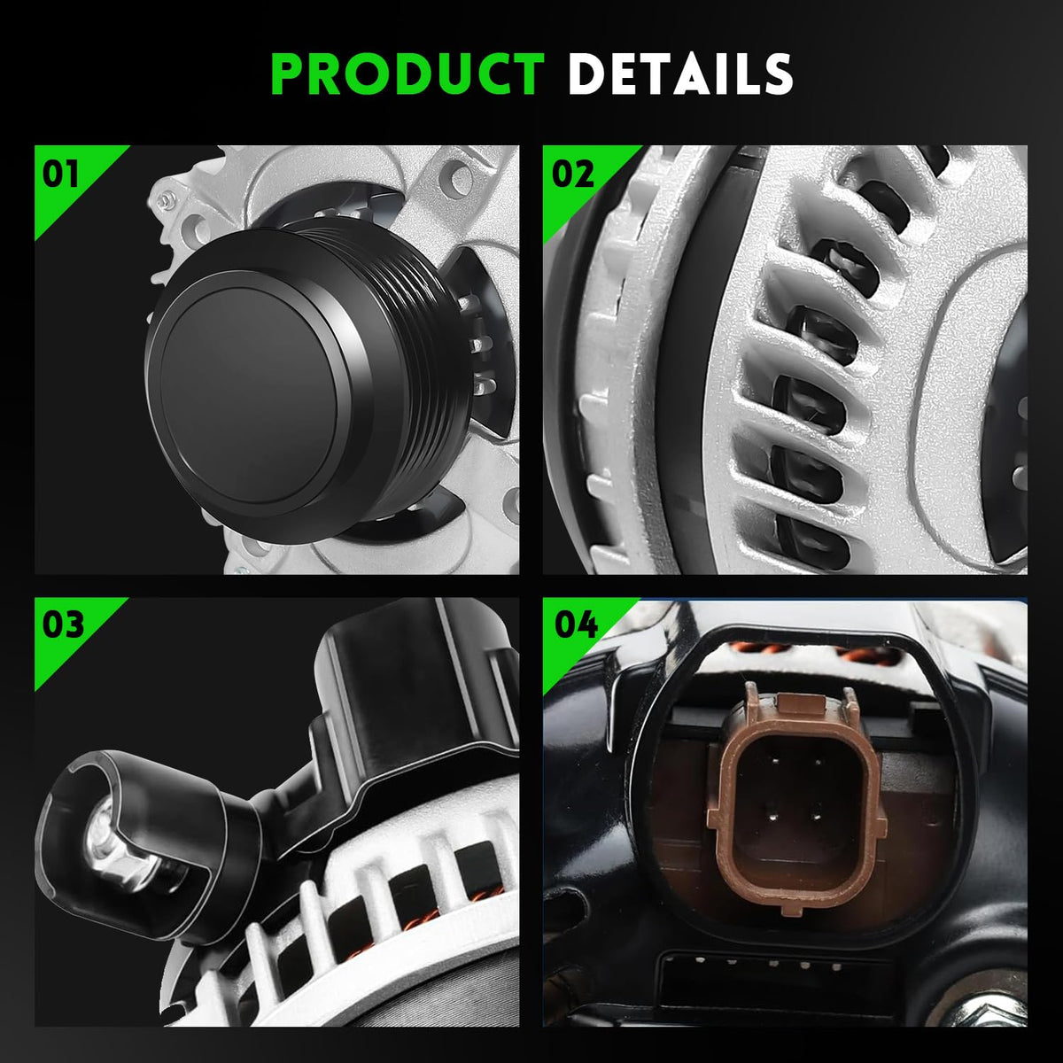 WAGSON alternator label and part numbers for easy OE cross-reference verification
