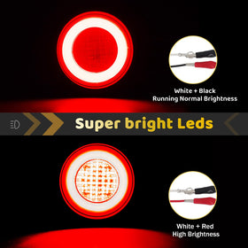 WahMOTOTin close-up of 64 red LEDs grid, demonstrates intense bright output