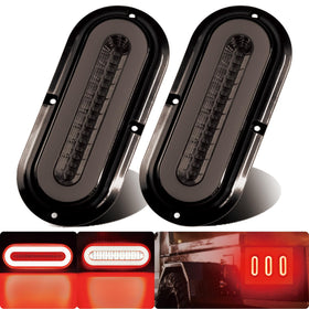 WahMOTOTin front view of 6-inch smoked oval lights showing clear signaling