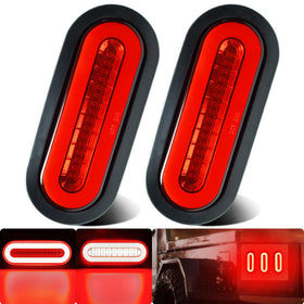 WahMOTOTin front view 6-inch oval LED tail light for clear rear visibility