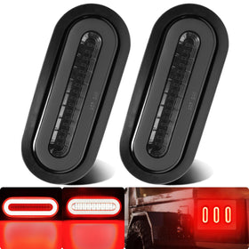 WahMOTOTin front smoked oval tail light showing sleek lens and bright visibility
