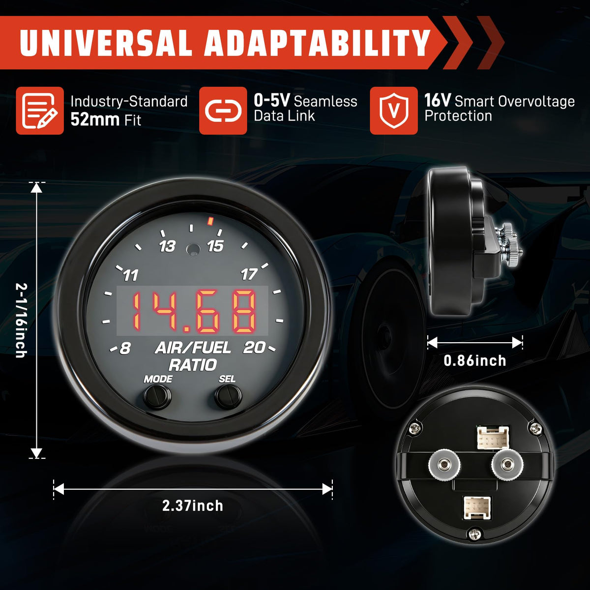 wait wit controller box connections with 0-5V and CANbus outputs for ECU integration