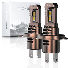 WAIXINGREN front view of packaged H4 LED bulbs showing ready-to-install product benefit