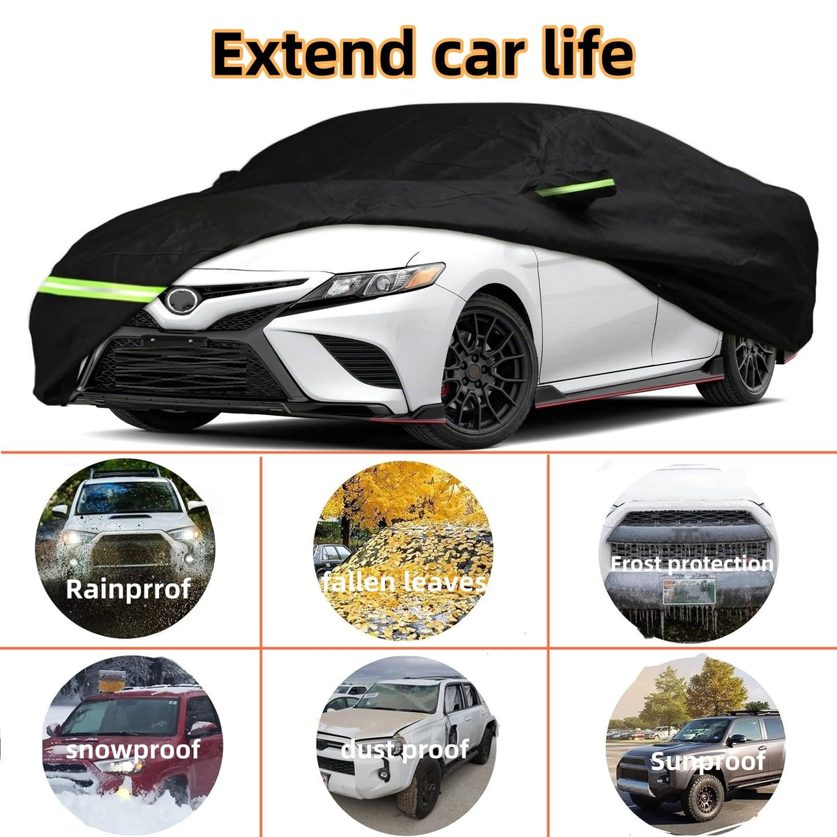 WAJIJI mirror pocket and reflective stripe improving nighttime safety