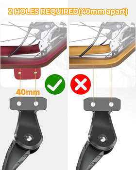 Wakano kickstand large foot close-up with cleats preventing sinking