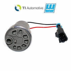 TI Automotive Walbro Hellcat fuel strainer close-up protecting pump from debris