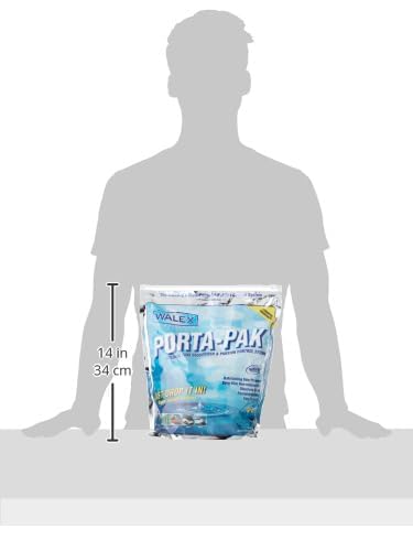Walex Porta-Pak dissolving in holding-tank water demonstrating fast activation