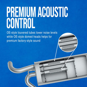 Walker DRiV muffler installed under Equinox demonstrating bolt-on installation benefit