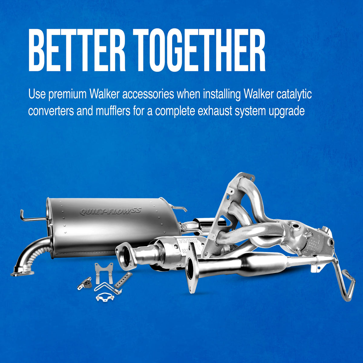 Walker connector end detail showing 5-inch mating surface for secure exhaust joints