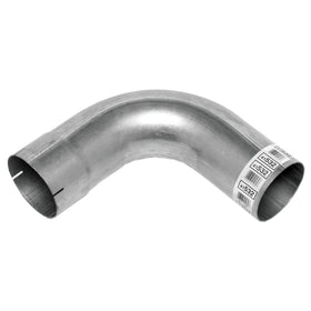 Walker exhaust elbow front view showing full 5-inch inlet and outlet, illustrates correct fit