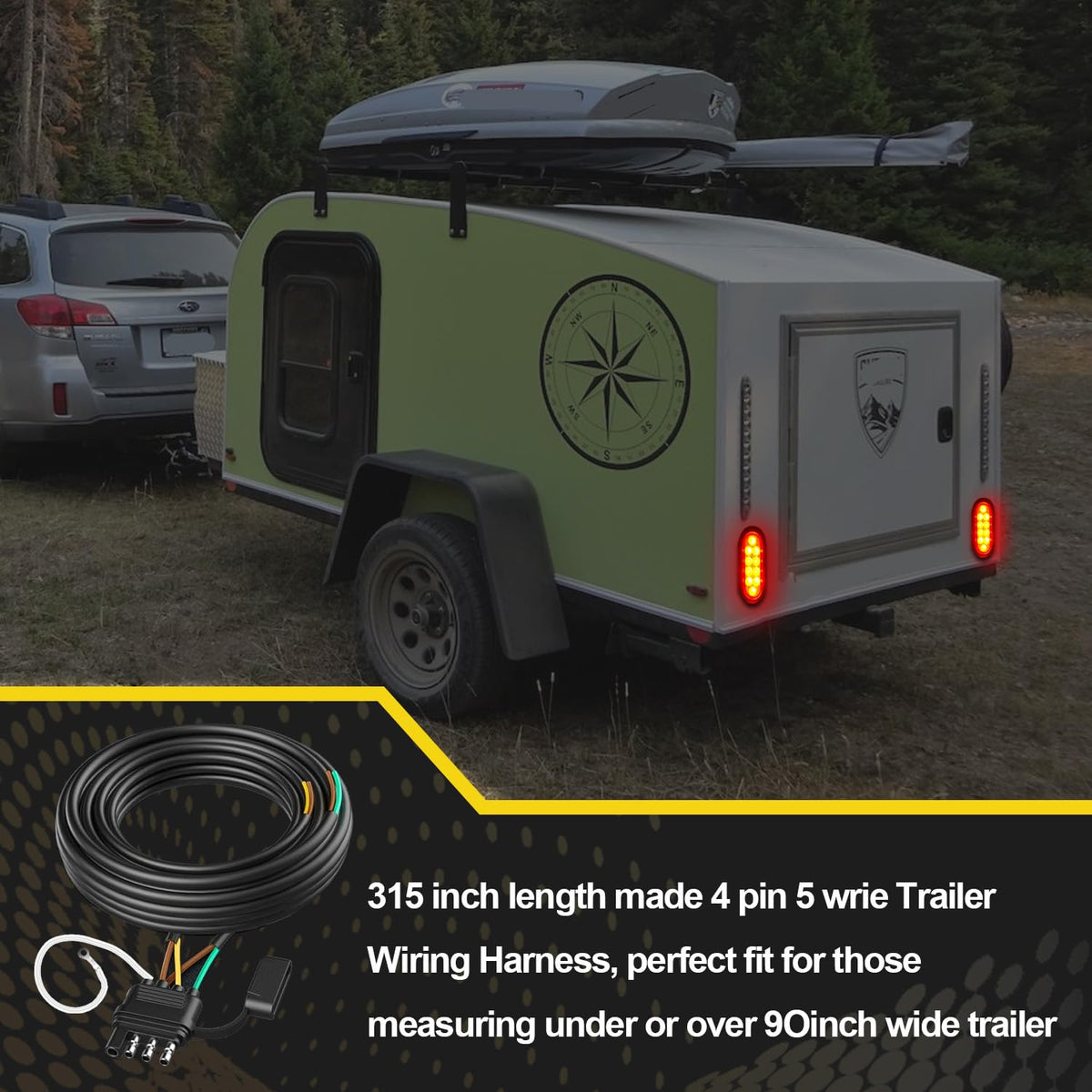 WALSIO installed on a boat trailer frame demonstrating tidy wiring and durability