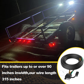 WALSIO harness next to tape measure showing 26ft length for flexible installation