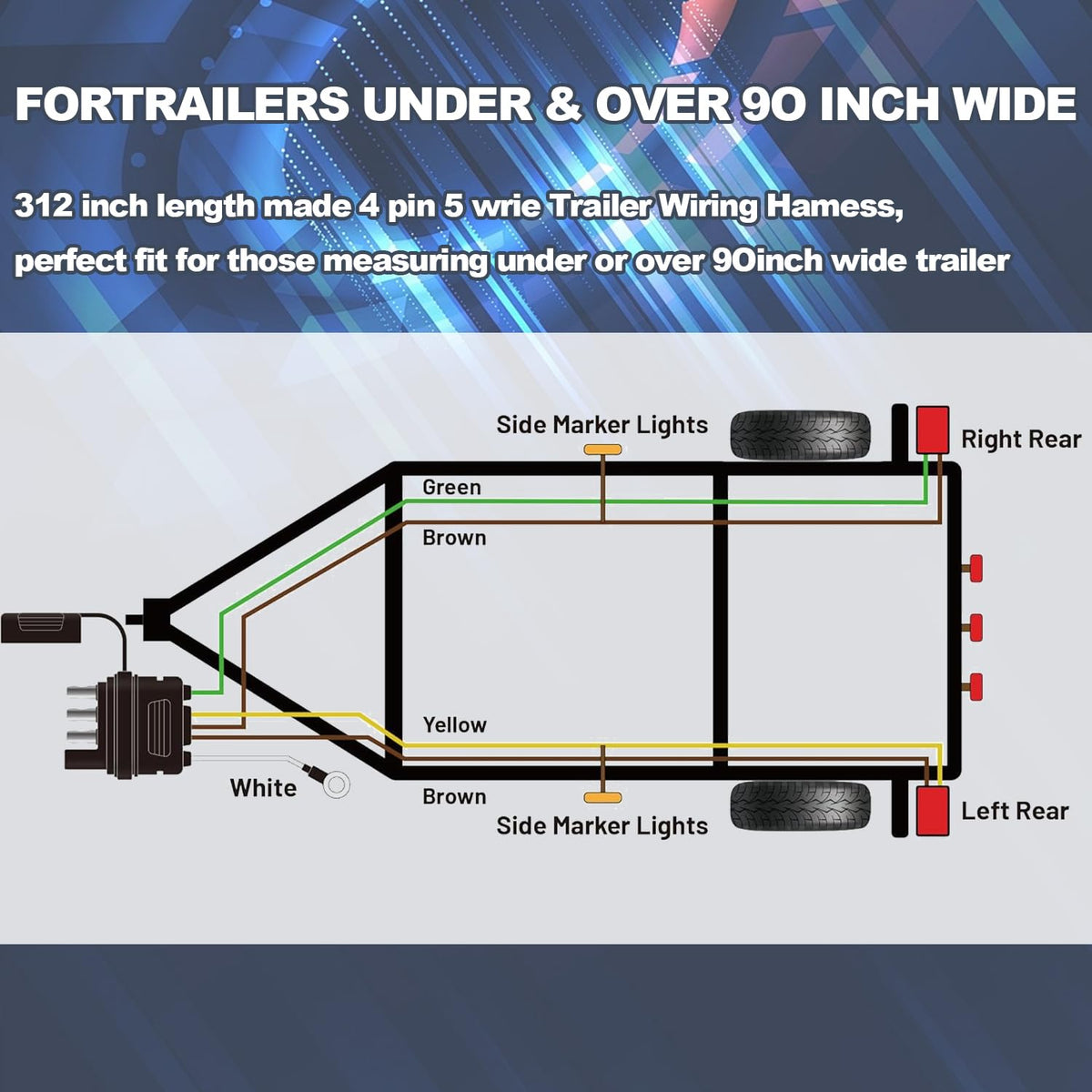 WALSIO wire color coding closeup showing easy identification for quicker wiring