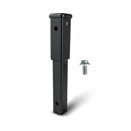 waltyotur front view of hitch extension showing robust receiver and secure fit benefit