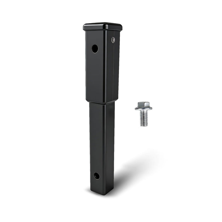 waltyotur front view of hitch extension showing robust receiver and secure fit benefit