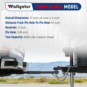 waltyotur installed on vehicle with cargo carrier demonstrating increased rear clearance benefit