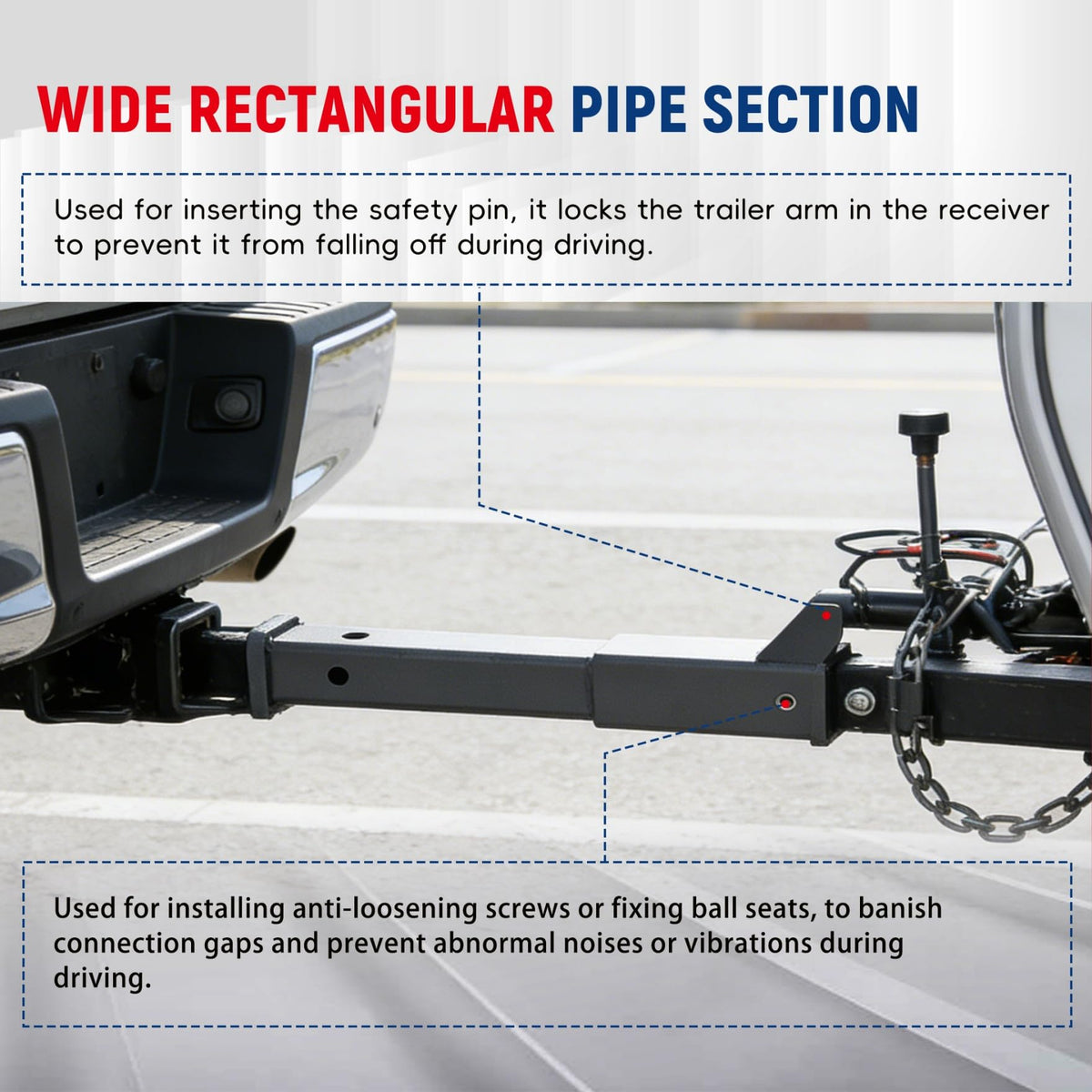 waltyotur side profile highlighting the 12 inch added reach for extra clearance benefit