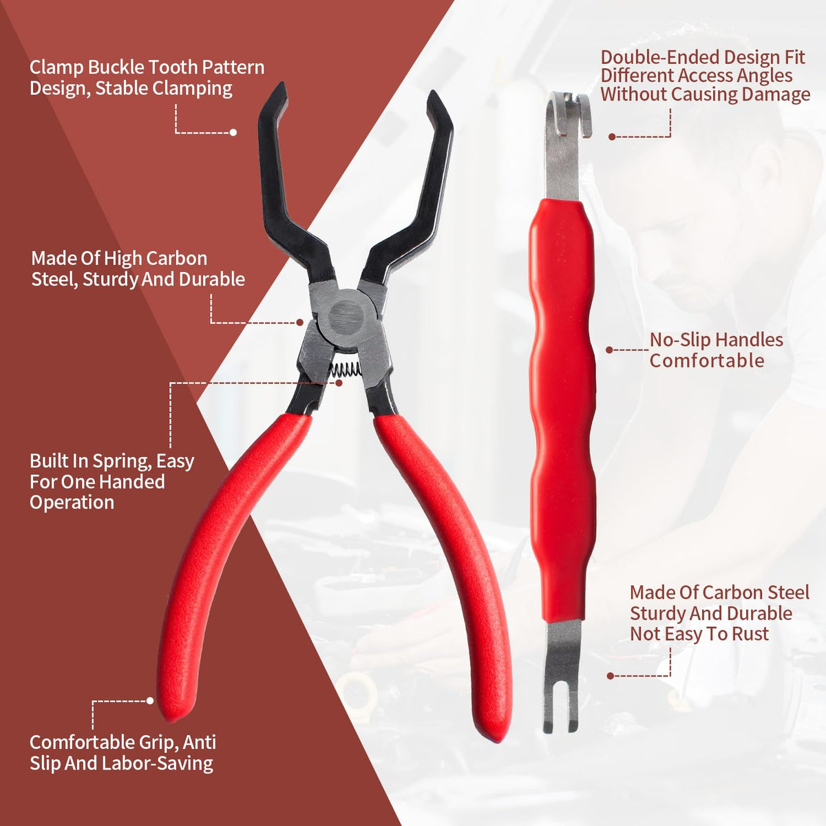 WAMEIJU 60-degree angled plier detail illustrating access in tight spaces