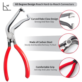 WAMEIJU hose clamp plier jaws gripping clamp securely for safer clamp removal
