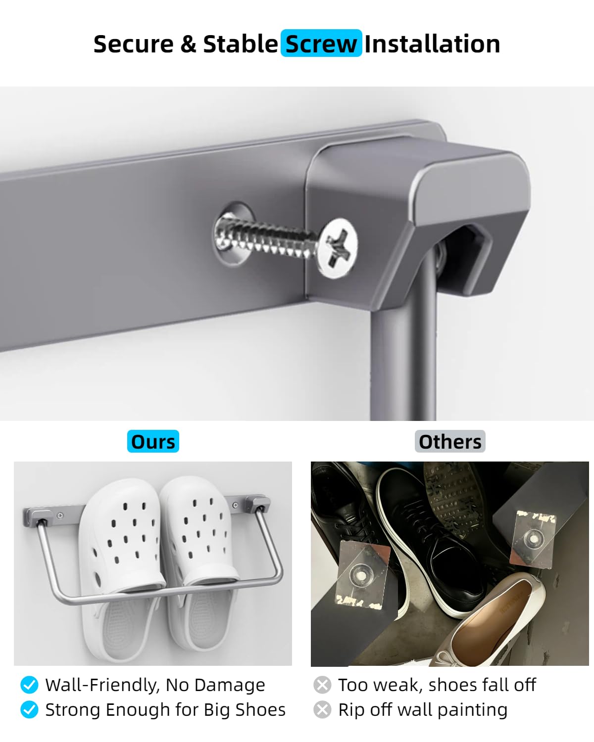 WanDwel folded flat against RV wall illustrating space-saving benefit