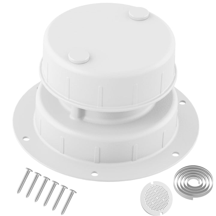 WanDwel front view of aluminum RV vent cap showing sturdy build and long-life benefit