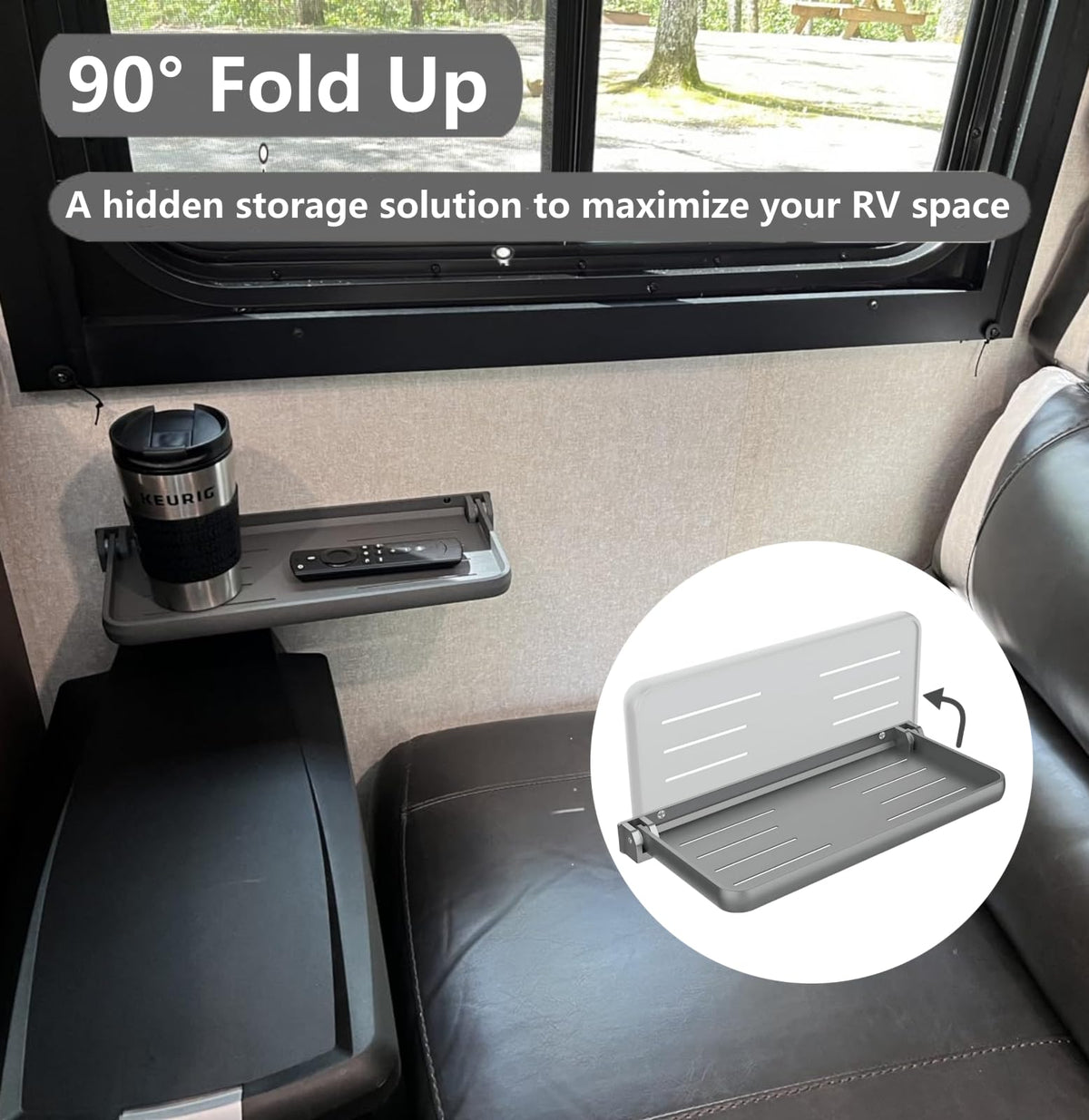 WanDwel mounted by sleeping loft providing bedside storage without bulky furniture