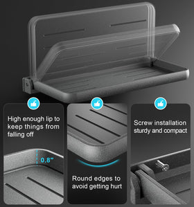 WanDwel side profile with phone and glasses on shelf illustrating usable surface