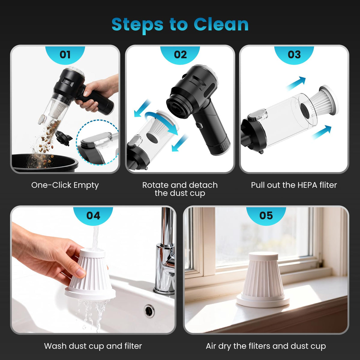 Wansimoo cleaning car interior upholstery showing quick spot-cleaning advantage