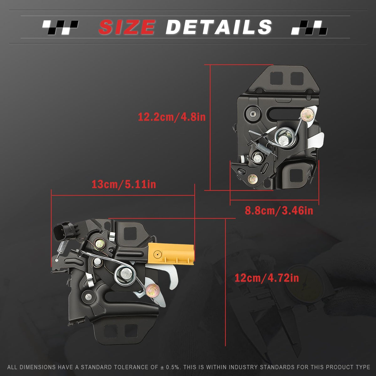 Wanzuwbip hood latch on parked Fusion demonstrating quiet, stable hood
