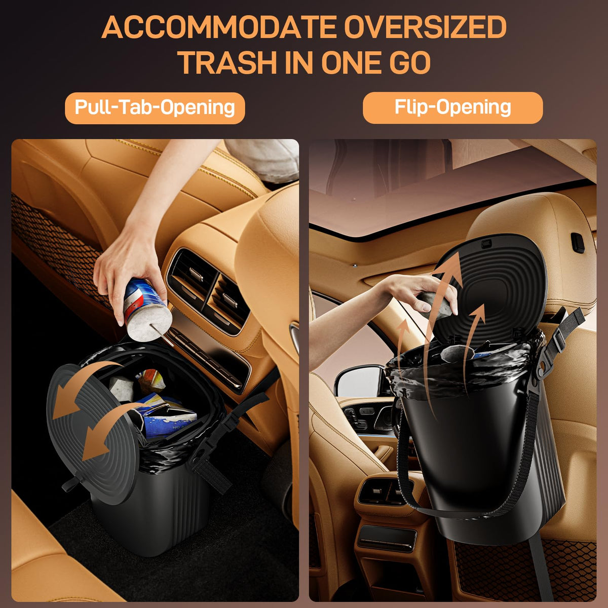 Waretary center-rear installation showing stable placement for backseat use