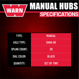 WARN 11690 side profile with visible spline interface ensuring correct axle match