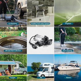 WASSERMANN pump mounted in RV bay illustrating stable mounting and space-saving benefit