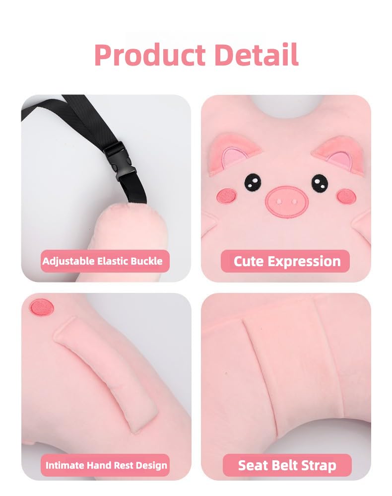WASTROYAL pig on car backseat offering stable head and back support