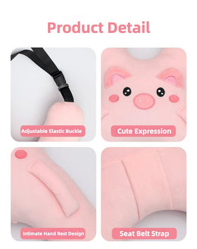 WASTROYAL pig on car backseat offering stable head and back support
