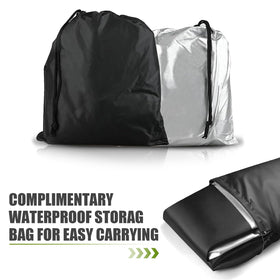 waswale motorcycle covered outdoor setting shields from rain and sun