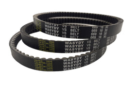 Wasydy front view of 3-pack belts showing size and packaging benefit