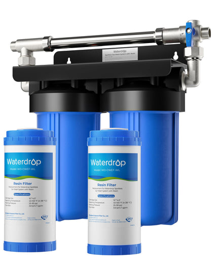 Waterdrop front unit showing compact spot-free system and easy installation benefit