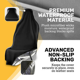 Waterproof SeatShield EliteSport with dog in vehicle protecting seat from hair