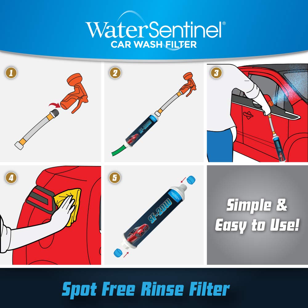 WaterSentinel in-use car wash scene demonstrating spot-free rinse benefit on vehicle