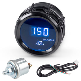 WATERWICH front face gauge showing clear dial and blue backlight for easy reading