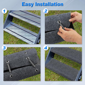 WATERWICH outdoor campsite entry with mat adding clean, safety surface