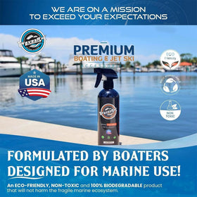 WAVESRX product on marina dock with boat in background suggesting professional finish