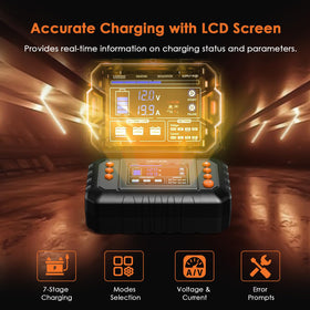 WAVLINK LCD status close-up displaying voltage and current for clear real-time feedback