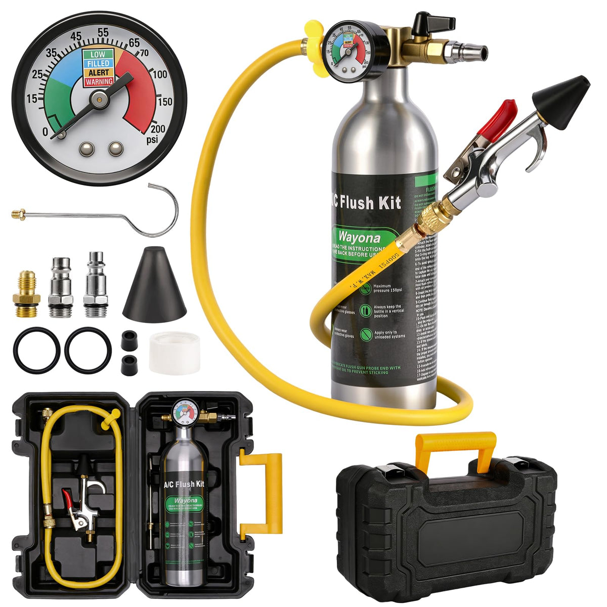 Wayona stainless-steel canister front view showing durable build and capacity benefit