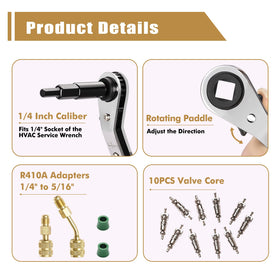 Wayona size comparison wrenches showing multiple sizes for versatile HVAC tasks