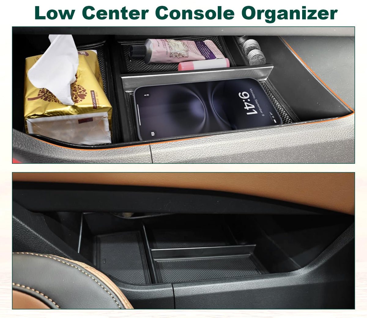 WBLATP armrest secondary box open demonstrating extra hidden storage