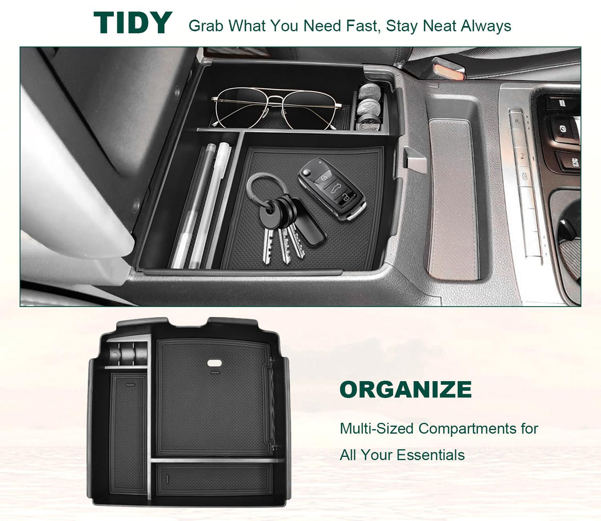 WBLATP organizer installed in Kia Carnival demonstrating seamless fit benefit