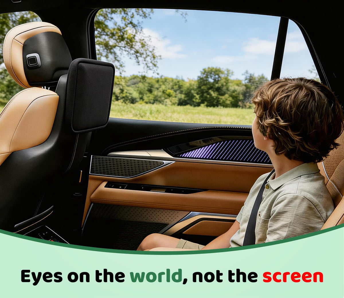 WBLATP installed in vehicle demonstrating tidy concealed rear screens