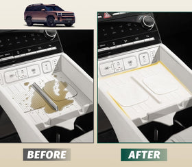 WBLATP charging mat installed in console keeping phone charging securely